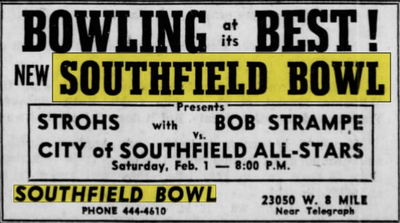 Southfield Bowl - Jan 1964 Ad (newer photo)